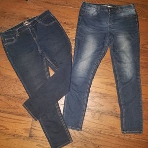 Two girls 16.5 plus Justice jean jeggings